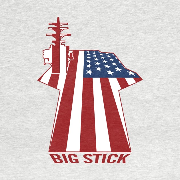 Big Stick Patriotic U.S. Aircraft Carrier by hobrath